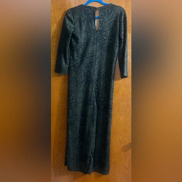 Zara Trafaluc Animal Print Dark
Green & Black Women's Jumpsuit 
Size Medium NWT - Picture 5 of 8